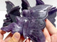 7 Pieces Deep Purple Lepidolite Butterfly Fairy Carving