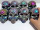 8 Pieces Geode Aura Sphalerite Skull Carving