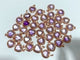 36 Pieces Amethyst Heart Shape Crystal Pendants