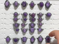 29 Pieces Charoite Different Styles Ring #7