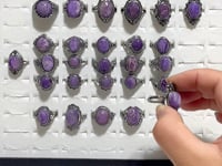 28 Pieces Charoite Different Styles Ring #8