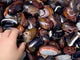 Red&Black Stripe Agate Mixed Quartz Palm Wholesale