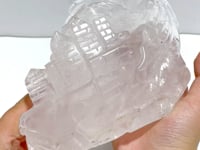 Clear Quartz Flying Dragon Castle Carving #2