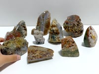 9 Pieces High Quality 8th Vein Ocean Jasper Free Form Raw Side