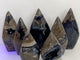 7 Pieces Large Volcano Agate Arrow Head Shape (UV-Reactive)