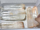 6 Pieces Large Clear Quartz Point Raw Bottom