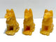 Large Yellow Calcite Dog Carving Wholesale