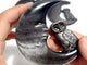 Silver Sheen Obsidian Moon Face Owl Carving Wholesale