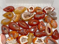 30 Pieces Beautiful Geode Druzy Carnelian