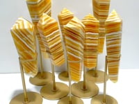 8 Pieces Yellow Calcite Magic Scepter Wand Points With Stand