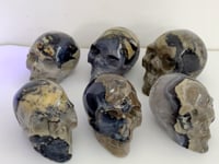 6 Pieces Volcano Agate Skull(UV-Reactive)