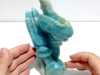Unique Caribbean Calcite Flying Dragon Carving