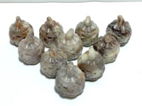 10 Pieces Sunstone Mixed Moonstone Halloween Pumpkin Face