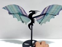 Beautiful Rainbow Fluorite Flying Dragon Wing With Stand