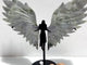 Labradorite Angel Wing Carving With Stand