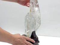 Unique Clear Quartz Enhydro Quartz Point With Rainbow For Collection