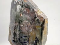 Large Garden Quartz Enhydro Quartz Tower Point With Rainbow