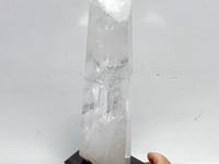 Large Clear Quartz Tower Point With Stand With Rainbow
