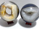 2 Pieces Beautiful Geode Agate Spheres