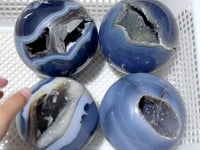 4 Pieces Geode Druzy Agate Spheres Ball