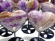9 Pieces Amethyst Mixed Agate Heart With Stand