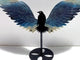 Unique Trolleite Stone Eagle Wing Carving With Stand #A04