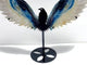 Unique Trolleite Stone Eagle Wing Carving With Stand #A01
