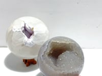2 Pieces Large Agate Geode Druzy Sphere Ball