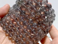 10 Pieces Black Mica Mixed Garden Quartz Bracelets