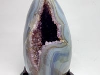 Unique Amethyst Cluster Mixed Agate Dinosaur Eggs Home Decor With Stand