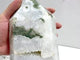 Unique Large Geode Druzy White Moss Agate Point #A01