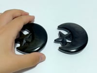 Gold Sheen Obsidian Silver Sheen Obsidian Moon Star Carving Wholesale