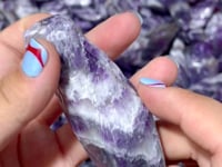 Polished Chevron Amethyst Scepter Magic Wand Wholesale