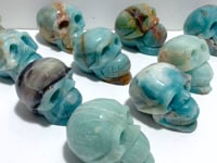 10 Pieces Caribbean Calcite Skull Carving