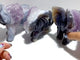 3 Pieces Amethyst Mixed Geode Druzy Agate Elephant Animal Carving #A22