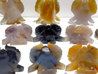 13 Pieces Geode Druzy Agate Angel Carving