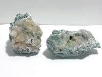 2 Pieces Raw Moss Agate Crystal Specimen For Collection