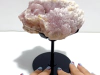 Unique Raw Pink Quartz With Stand Home Decor