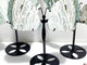 3 Pairs Stripe Moss Agate Slab Butterfly Wing With Stand