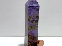 Unique Charoite Four-sided Tower For Collection #A04