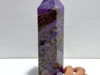 Unique Large Charoite Four-sided Tower For Collection #A03