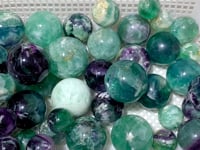 42 Pieces Beautiful Feather Fluorite Sphere Balls