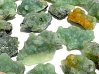 17 Pieces Beautiful Prehnite Mixed Green Tourmaline Raw Stone Specimen
