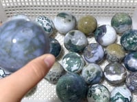 27 Pieces Moss Agate Spheres Ball