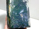 Unique Tall Geode Druzy Moss Agate Point