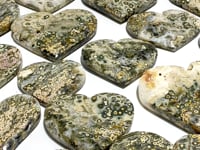 15 Pieces Large 8th Vein Ocean Jasper Heart #3 (Defect)
