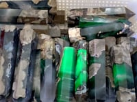 14-20CM Volcano Agate Point Wholesale (UV-Reactive)