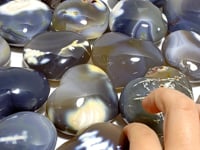 20 Pieces Black Orca Agate Heart #5