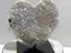 Unique Large Aura Quartz Cluster Heart With Stand #3