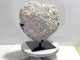 Very Large Aura Quartz Cluster Heart With Stand #1